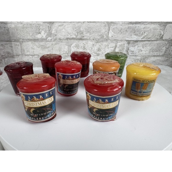 Yankee Candle Other - Yankee Candle‎ Votive Sampler Lot x9 Multi Scents Christmas Eve + Retired